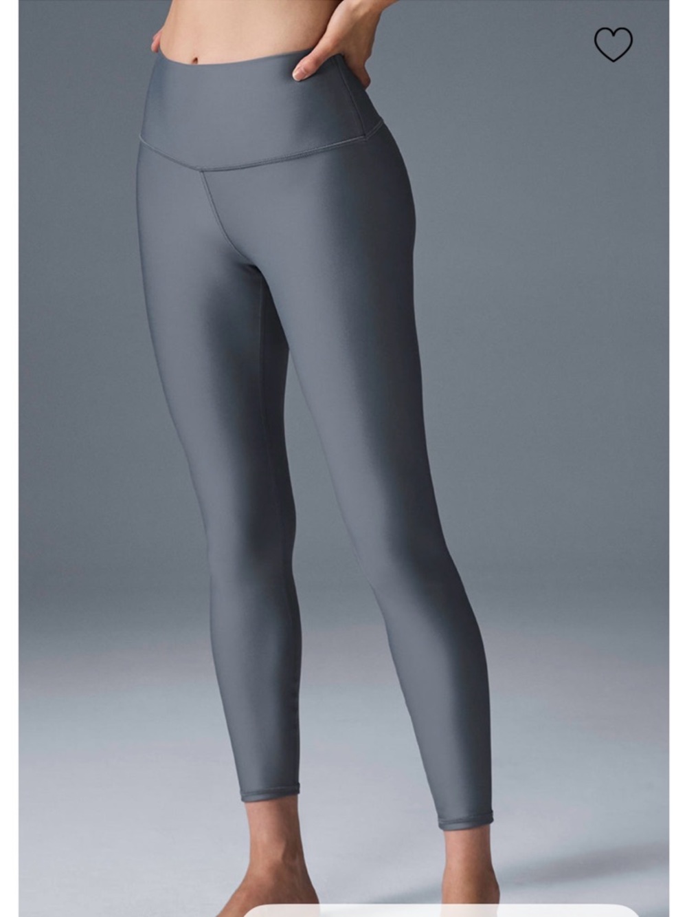 Alo Yoga 7/8 High-Waist Airlift Leggings in Steel Gray size large NWT